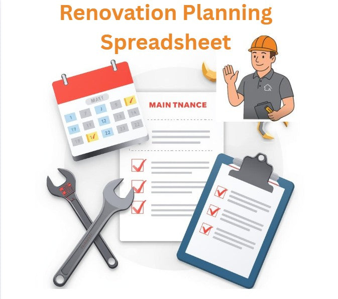 Renovation Planning Spreadsheet (Digital Download)